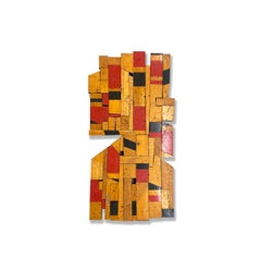 Sculpture murale « RedRaider » en bois de l'artiste américain Scott Troxel