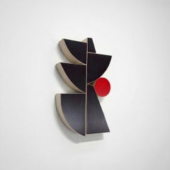"Sungate II" Sculpture murale géométrique en Wood Wood de Scott Troxel
