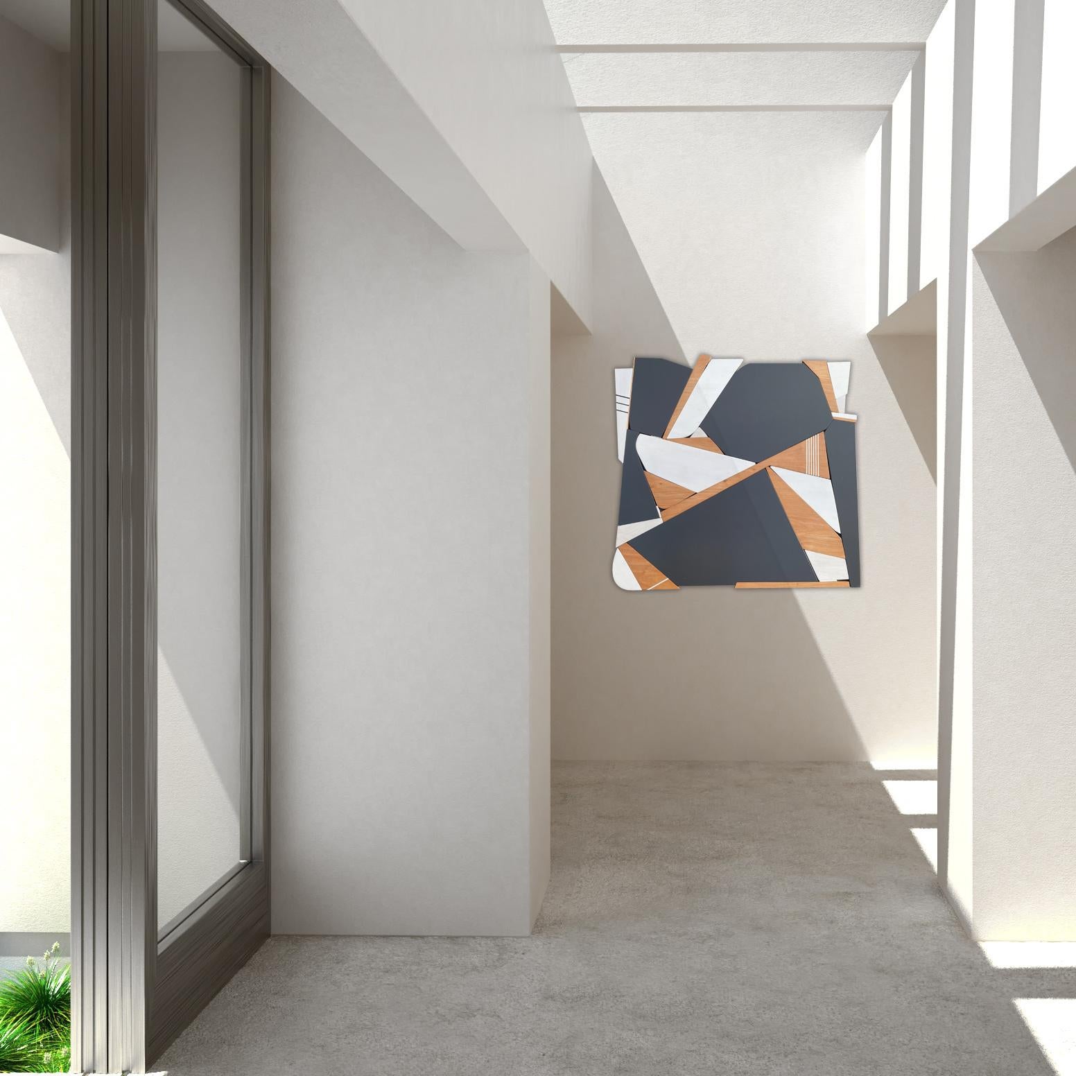 Escultura mural de madera 