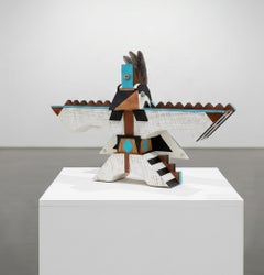 "Thunderbird" Southwest Rustic Modern Wood Sculpture by Scott Troxel