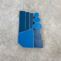 "TwoBlues" Wall Sculpture mid century modern Wall Sculpture