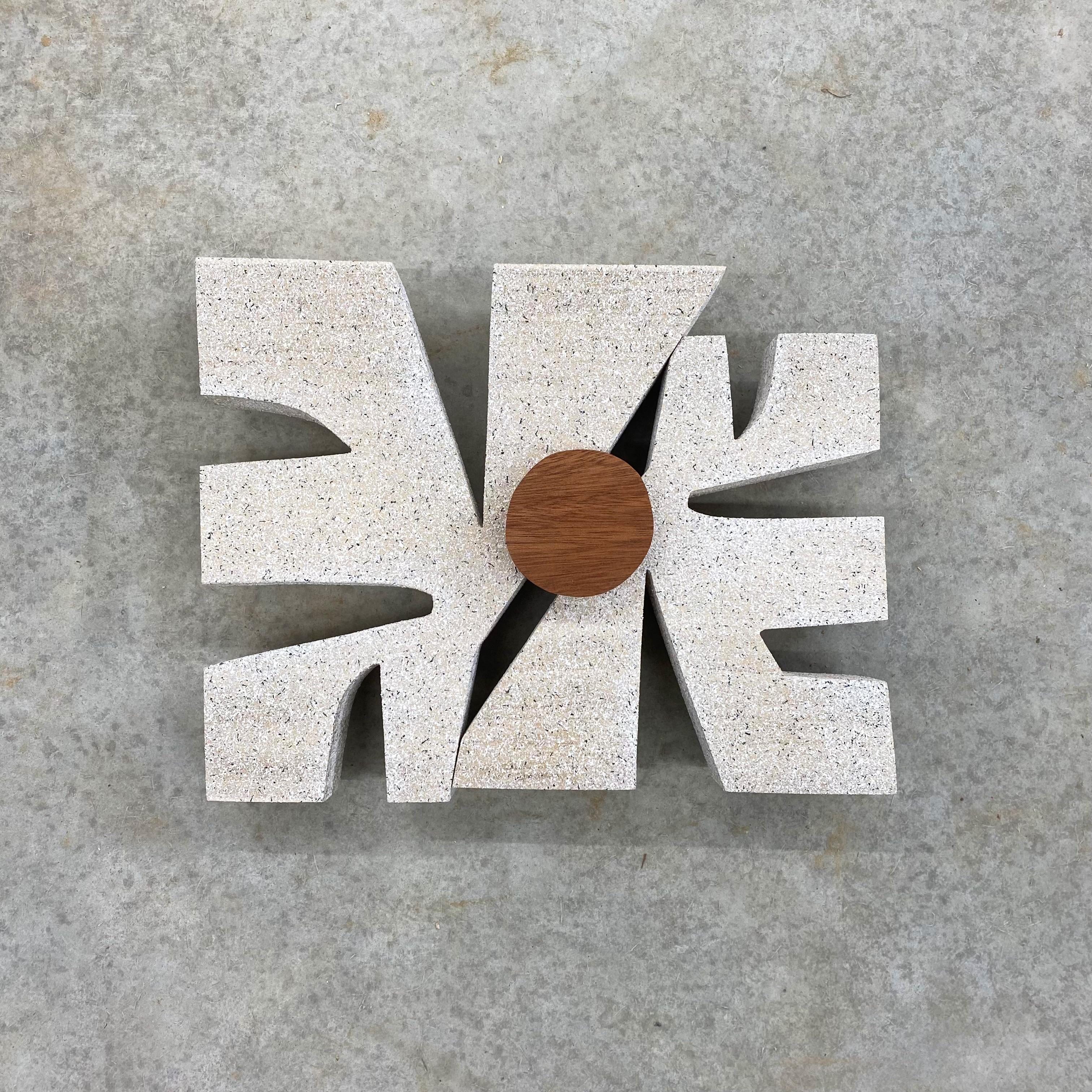 Scott Troxel Abstract Sculpture - "Waikiki" Wall Sculpture mid century modern, modernism, monochrome