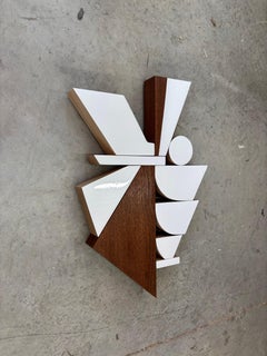Sculpture murale en bois "Ziggurat" de Scott Troxel