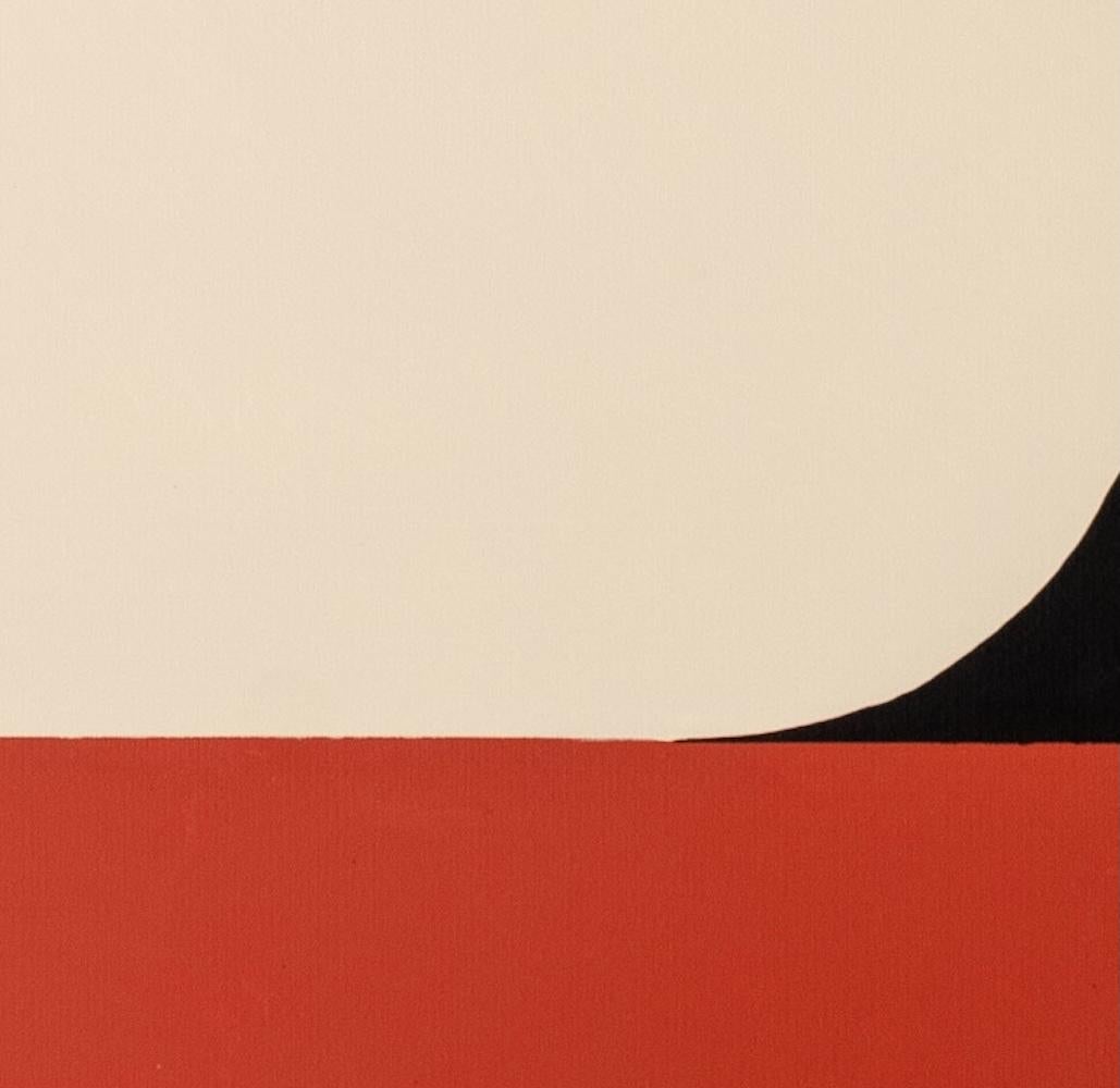 Figure 002, Geometric Abstraction in Red, Yellow & Black, 48 x 36 in. For Sale 3