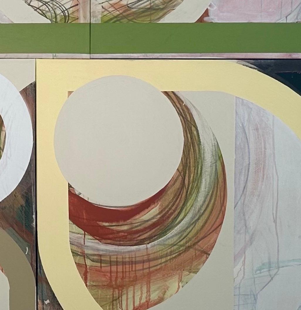 Inside Out, Monumental Abstract Painting with Colorful Geometric Forms For Sale 5