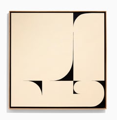 Opening Act 4, Minimalist Geometric Abstract in Black and Cream Tones