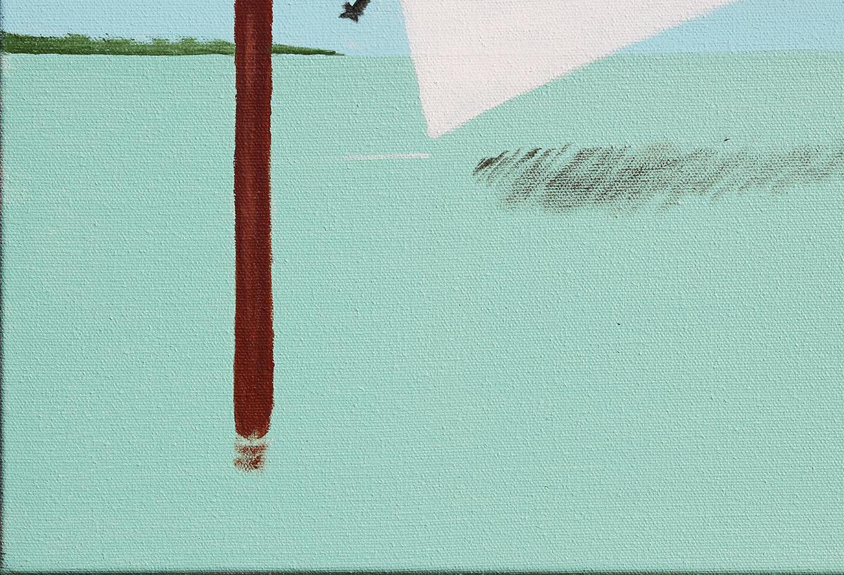 Peinture Pop Art contemporaine abstraite bleu clair et sarcelle « Causeway Getaway » en vente 6