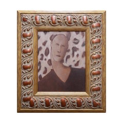 "Determination" Brown Toned Contemporary Abstract Surrealist Painting