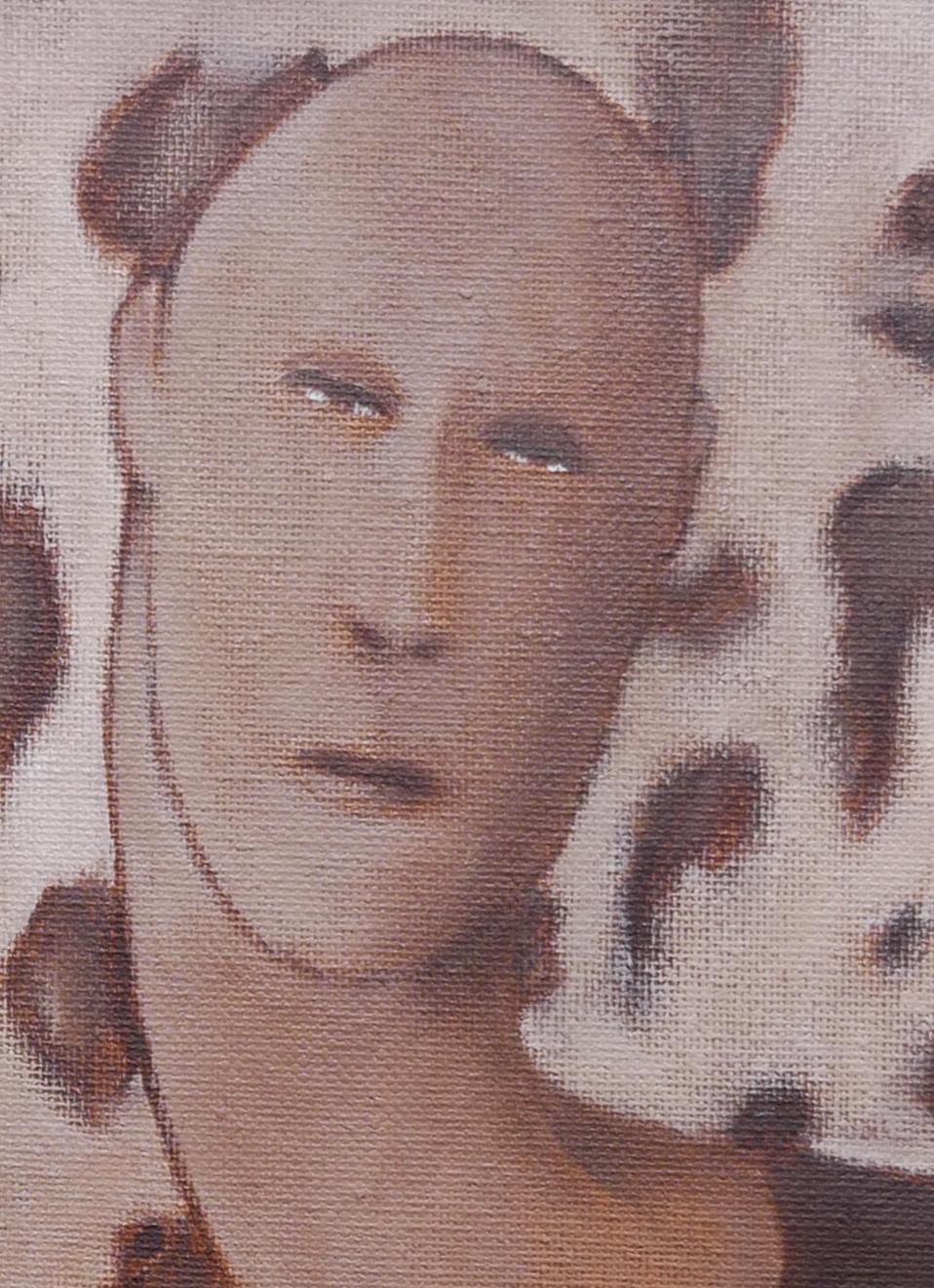 Peinture surréaliste abstraite contemporaine aux tons bruns « Determination » en vente 2