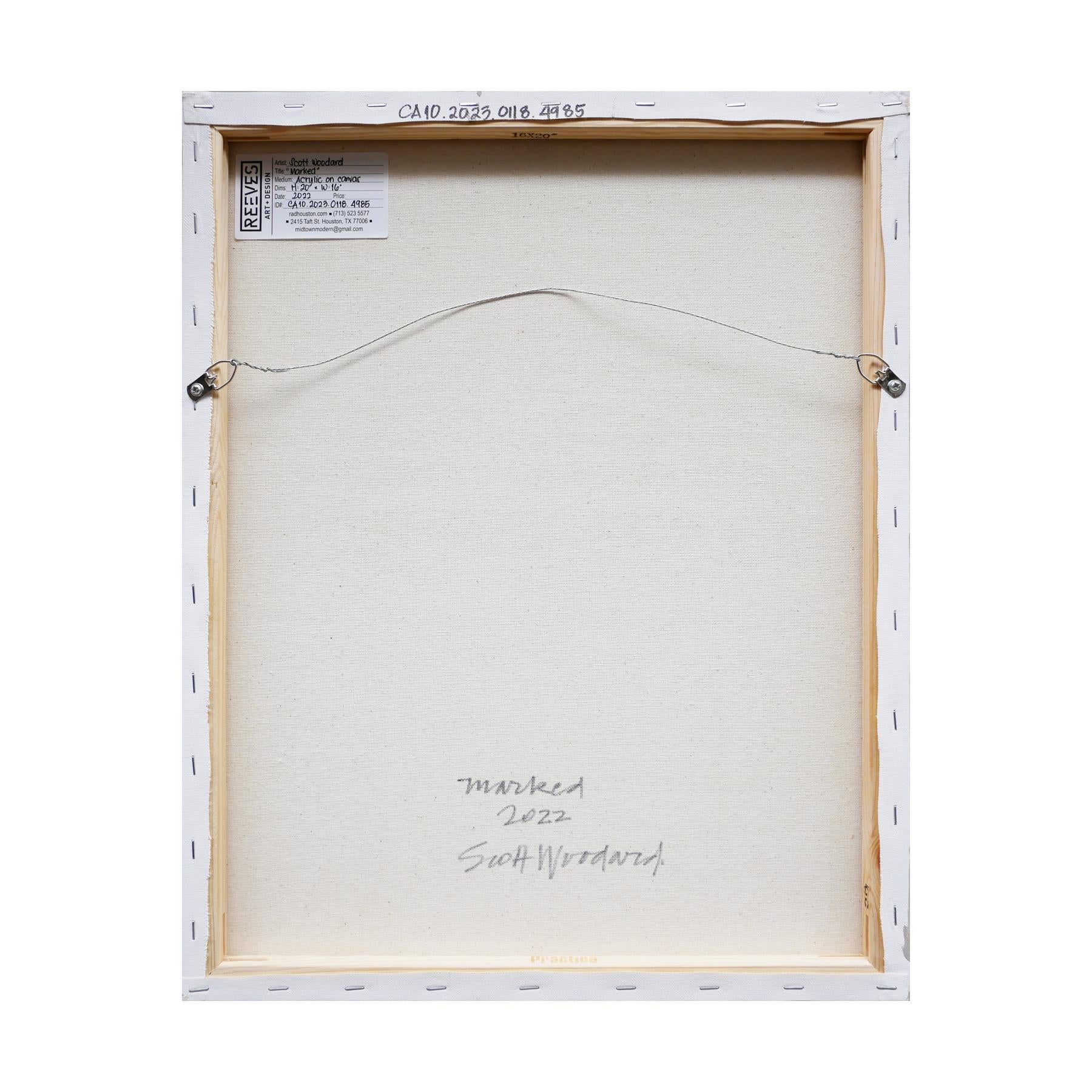 „Marked“ Braunes, monochromes, zeitgenössisches, surrealistisches Gemälde im Angebot 6