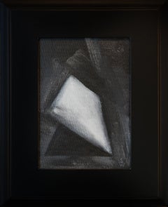 "Noir Abstract" Black and White Abstract Surrealist Painting