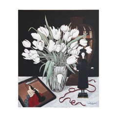 “Still Life With Tulips” Contemporary Realist Art Historical Still Life Painting