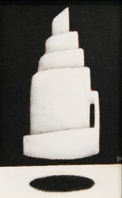 “Thanksgiving Tower, Dallas” Contemporary Abstract Surrealist Landscape Painting
