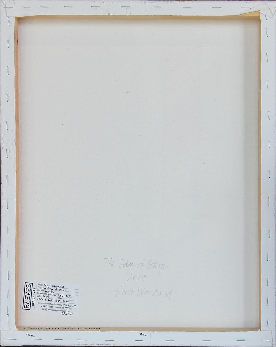 Zeitgenössische pastellfarbene surrealistische Landschaft mit amorpher Form, „The Edge of Glory“ im Angebot 3