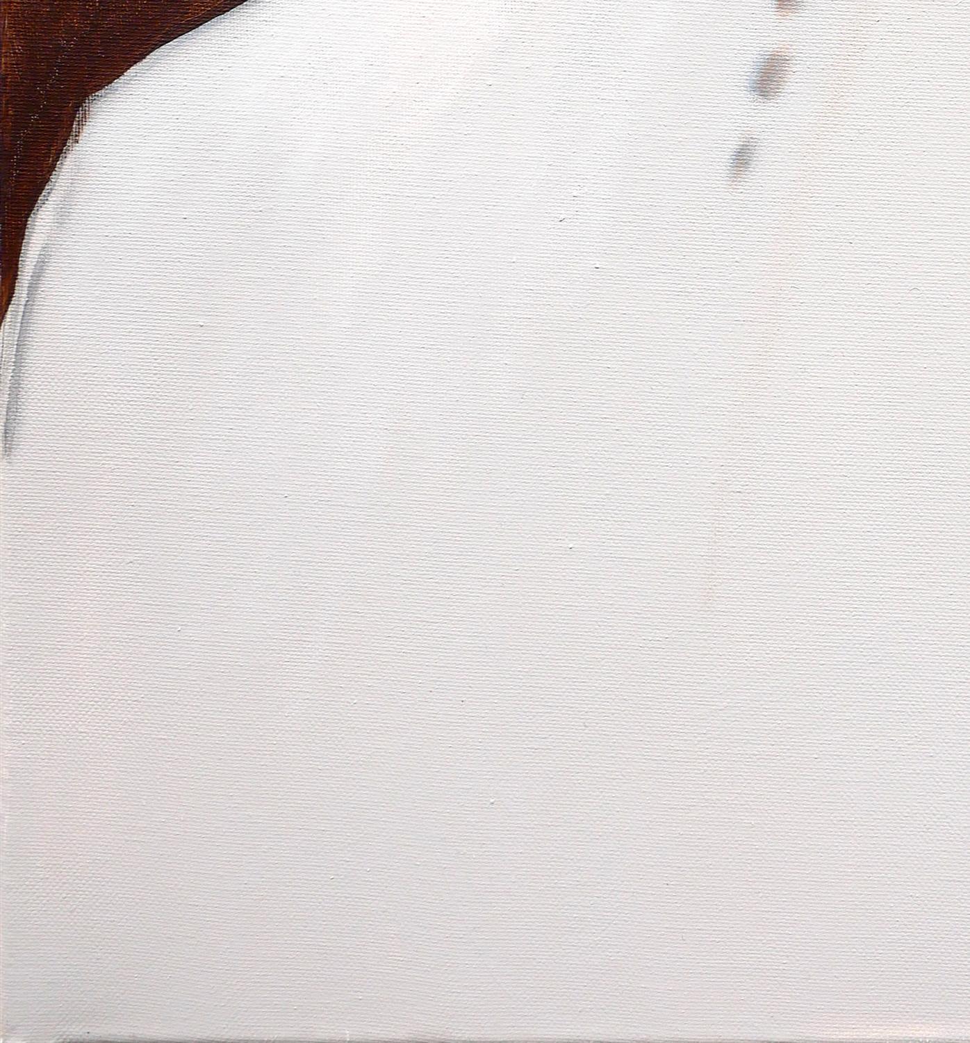 Peinture surréaliste contemporaine monochrome de type « V » d'un homme aux tons bruns en vente 1