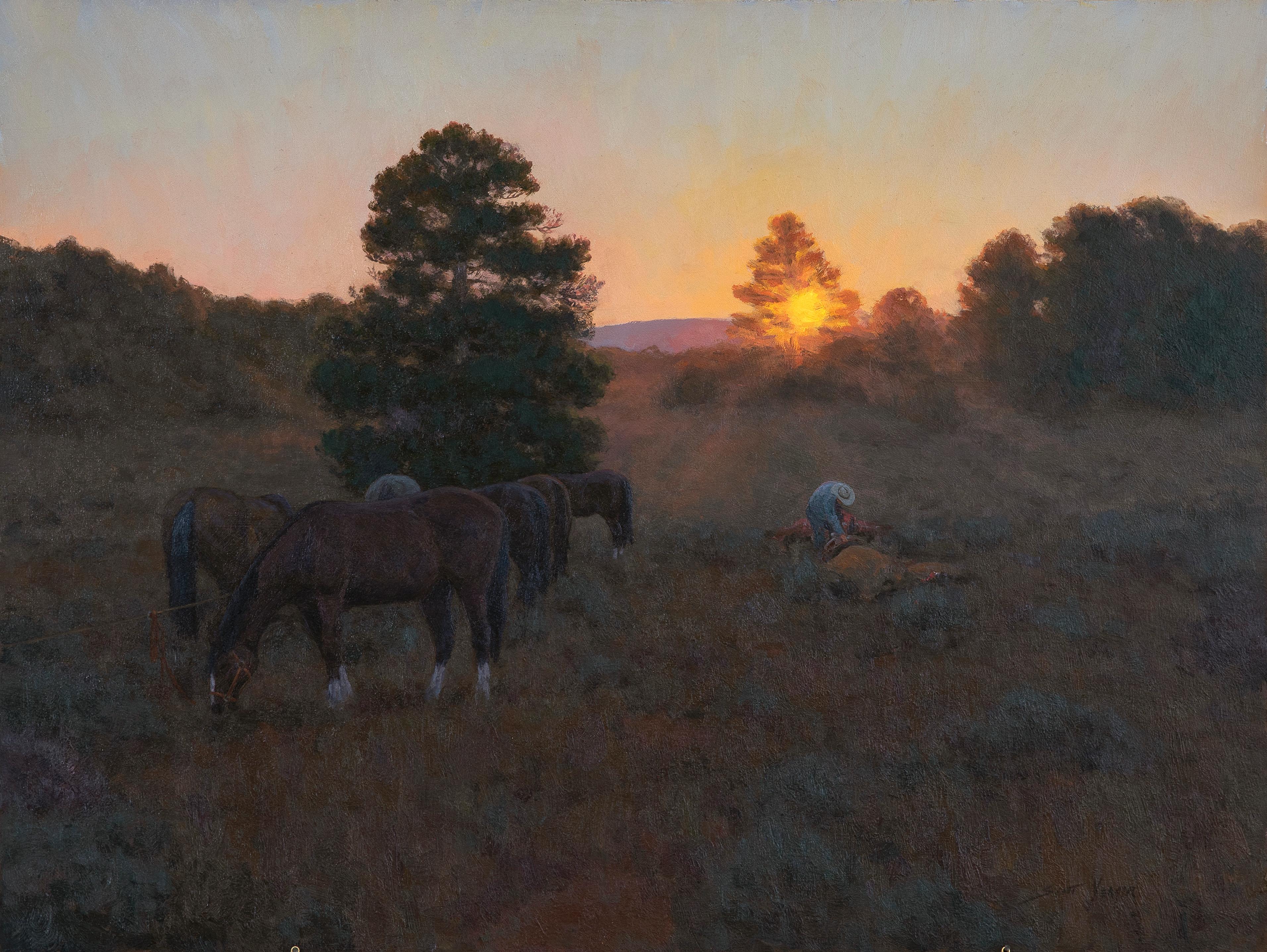 Morning on the Range - Realist Painting by Scott Yeager