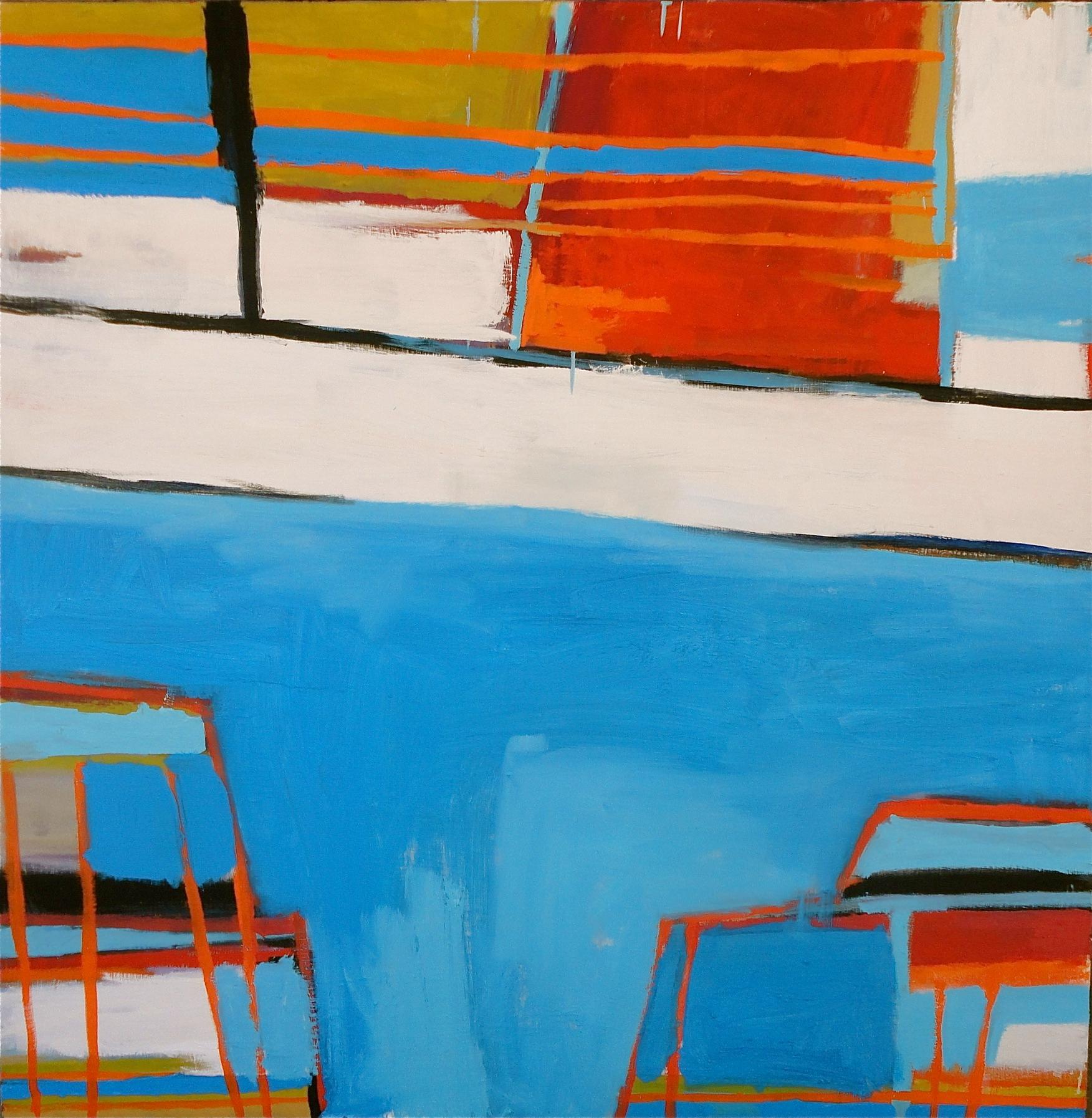 Scott Yeskel Abstract Painting - Pool House