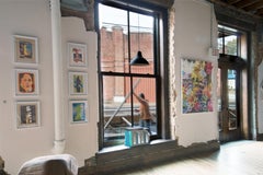 MOORE ADMIRES ARP - Collage Mixed Media Painting