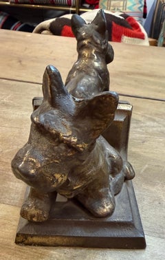 Scottie Bookends in Brass & Iron