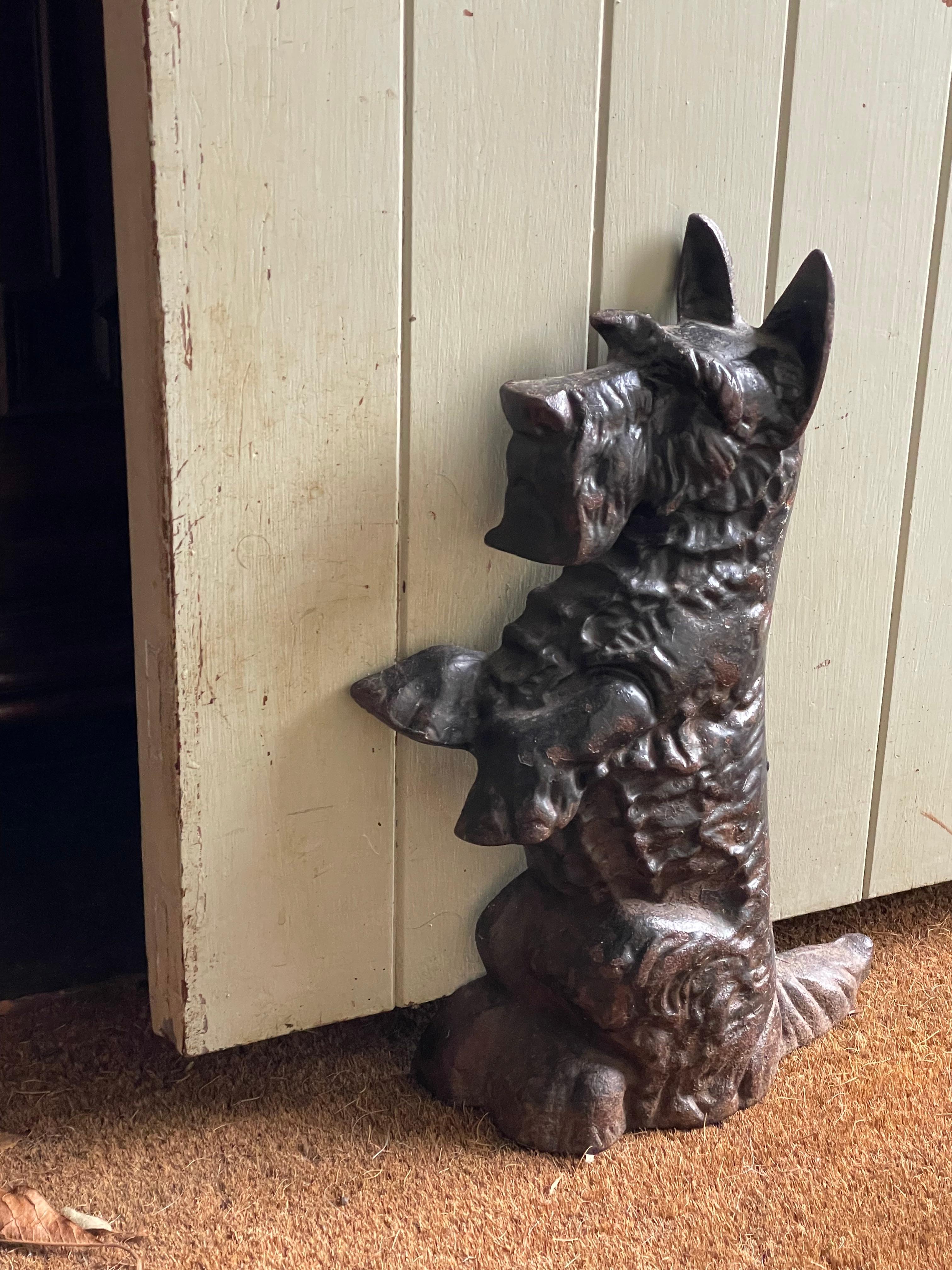 Scottie Dog Door Stop Cast Iron, 19th Century 8