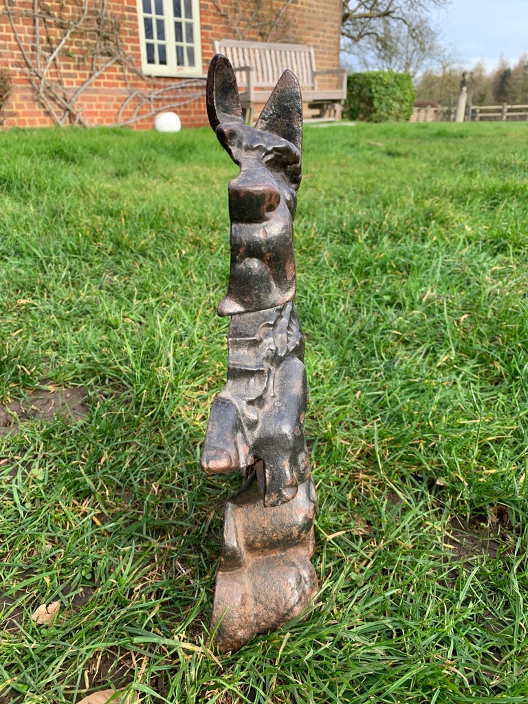 Scottie Dog Door Stop Cast Iron, 19th Century For Sale at 1stDibs