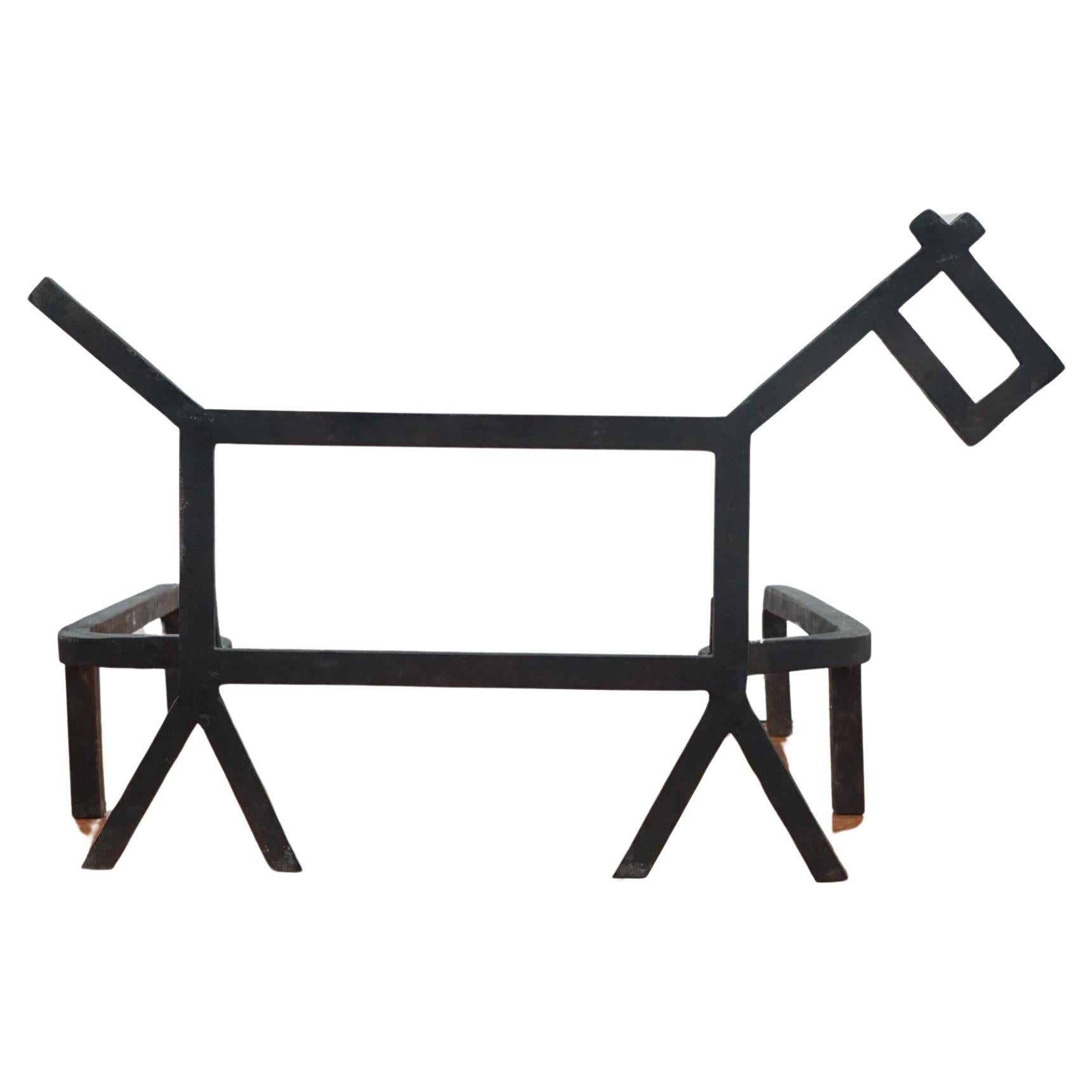 "Scottie" Inspirierter Kamin Andiron im Angebot