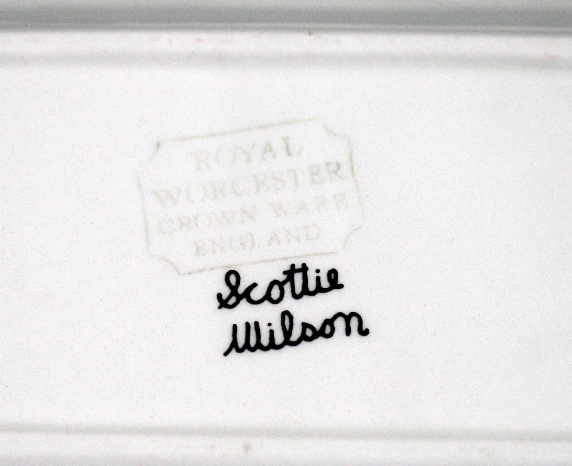 Scottie Wilson for Royal Worcester Art Pottery Cruet Set 1