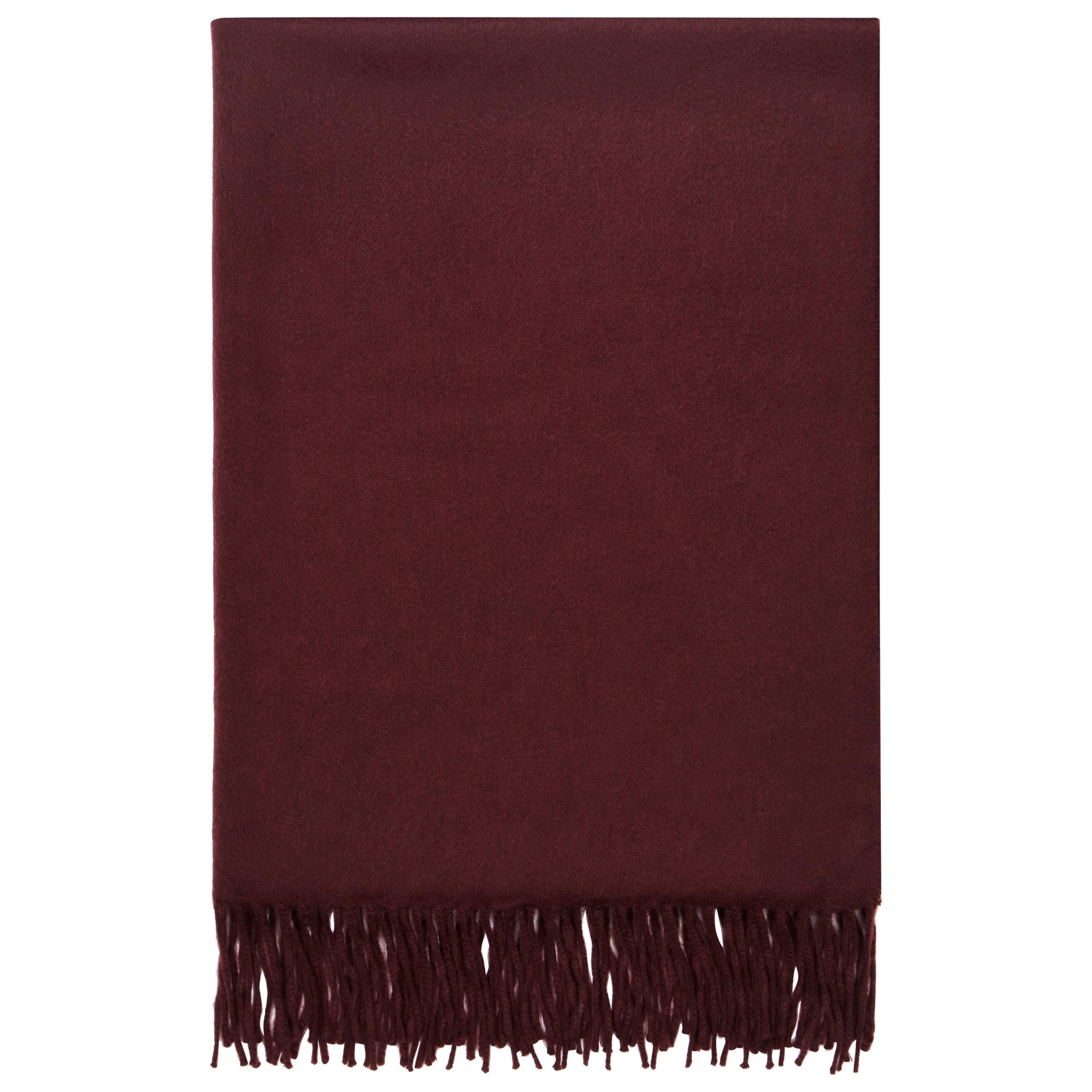 Scottish 100% Cashmere Shawl in Burgundy - New