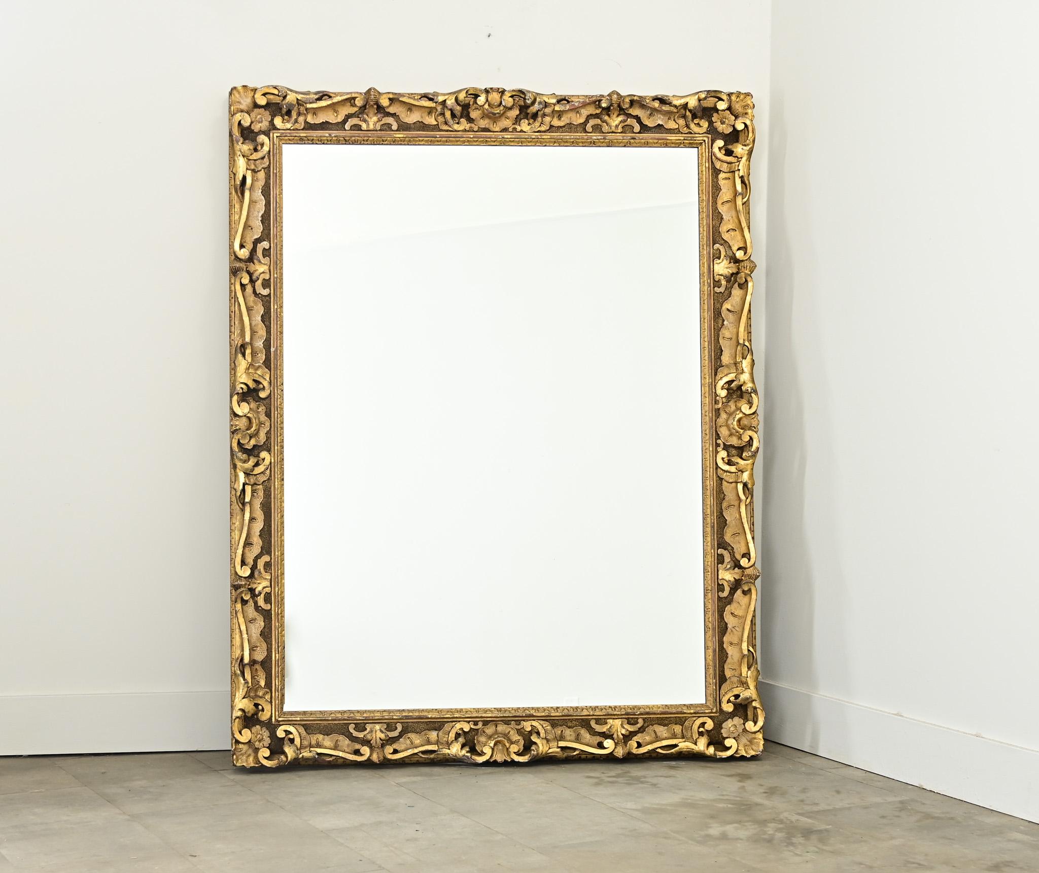 Schottische 19. Jahrhundert geschnitzt & vergoldet Rahmen mit New Mirror (Art nouveau) im Angebot