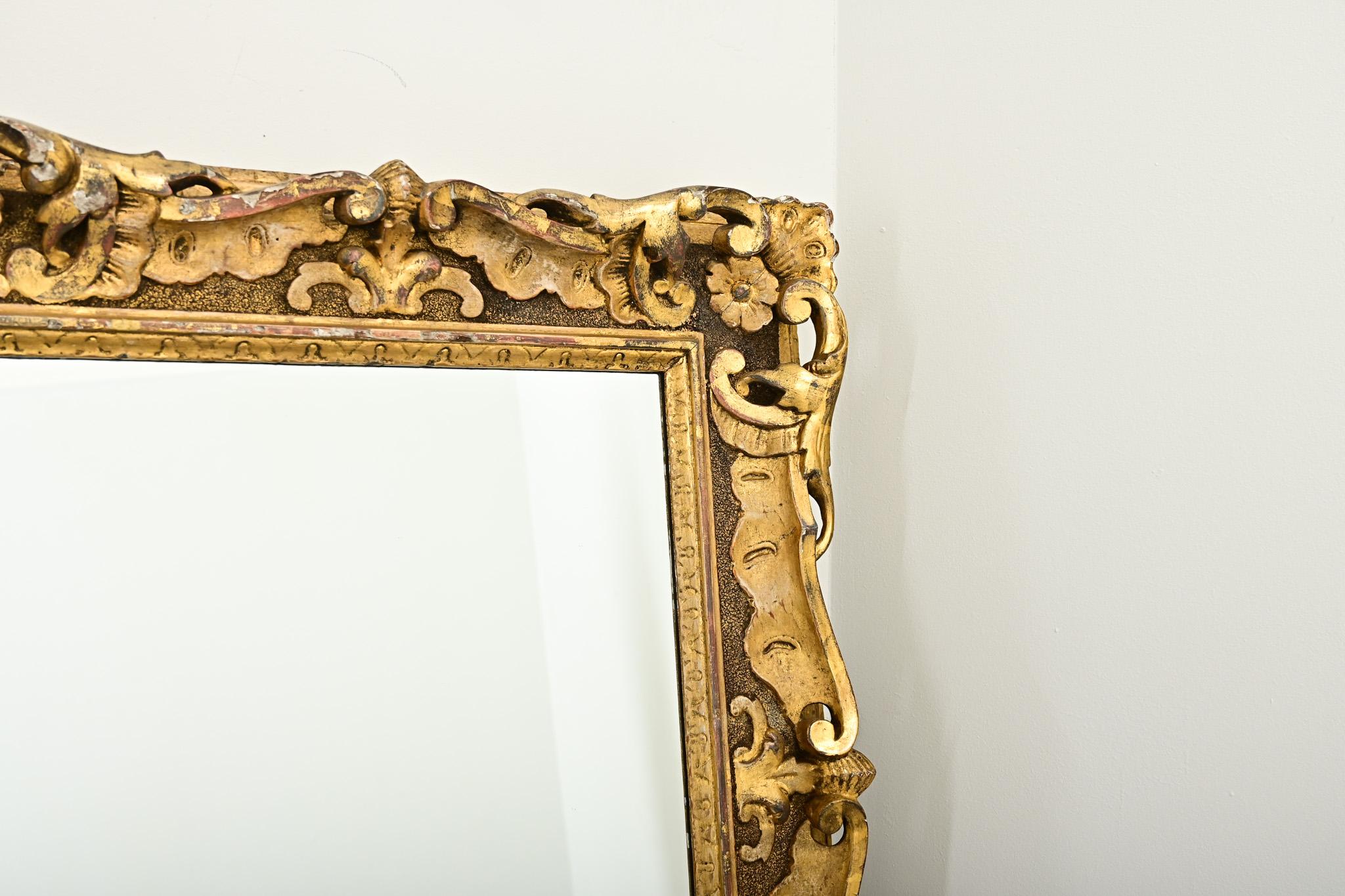 Schottische 19. Jahrhundert geschnitzt & vergoldet Rahmen mit New Mirror (20. Jahrhundert) im Angebot