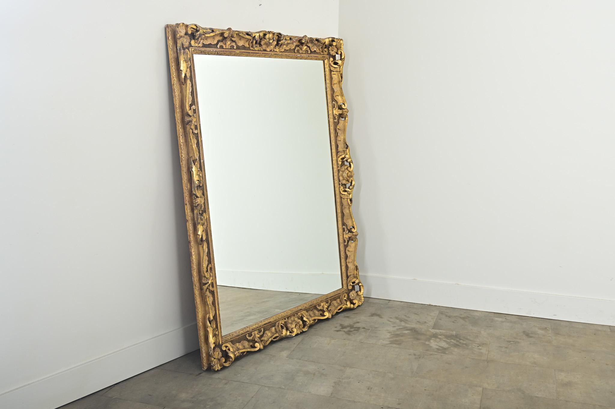 Schottische 19. Jahrhundert geschnitzt & vergoldet Rahmen mit New Mirror (Glas) im Angebot