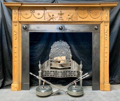 Scottish 19th Century Georgian Carved Pine Fireplace Surround.