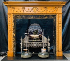 Scottish 19th Century Late Georgian Manner Carved Pine Fireplace Surround