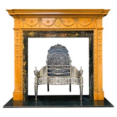 Scottish 19th Century Late Georgian Manner Carved Pine Fireplace Surround