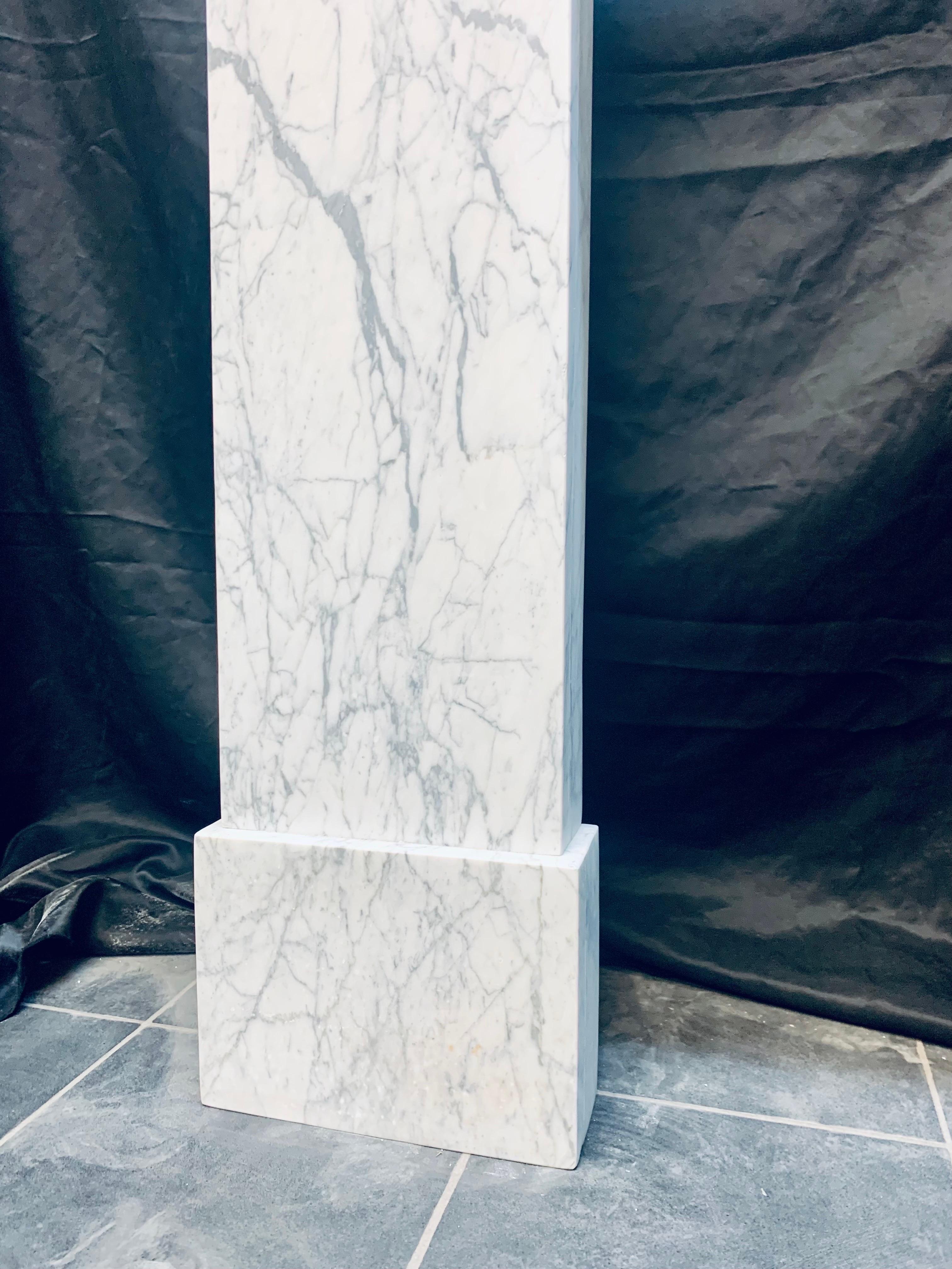 Scottish 19th Century Victorian Carrara Marble Fireplace Surround For Sale 5