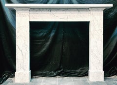 Scottish 19th Century Victorian Carrara Marble Fireplace Surround