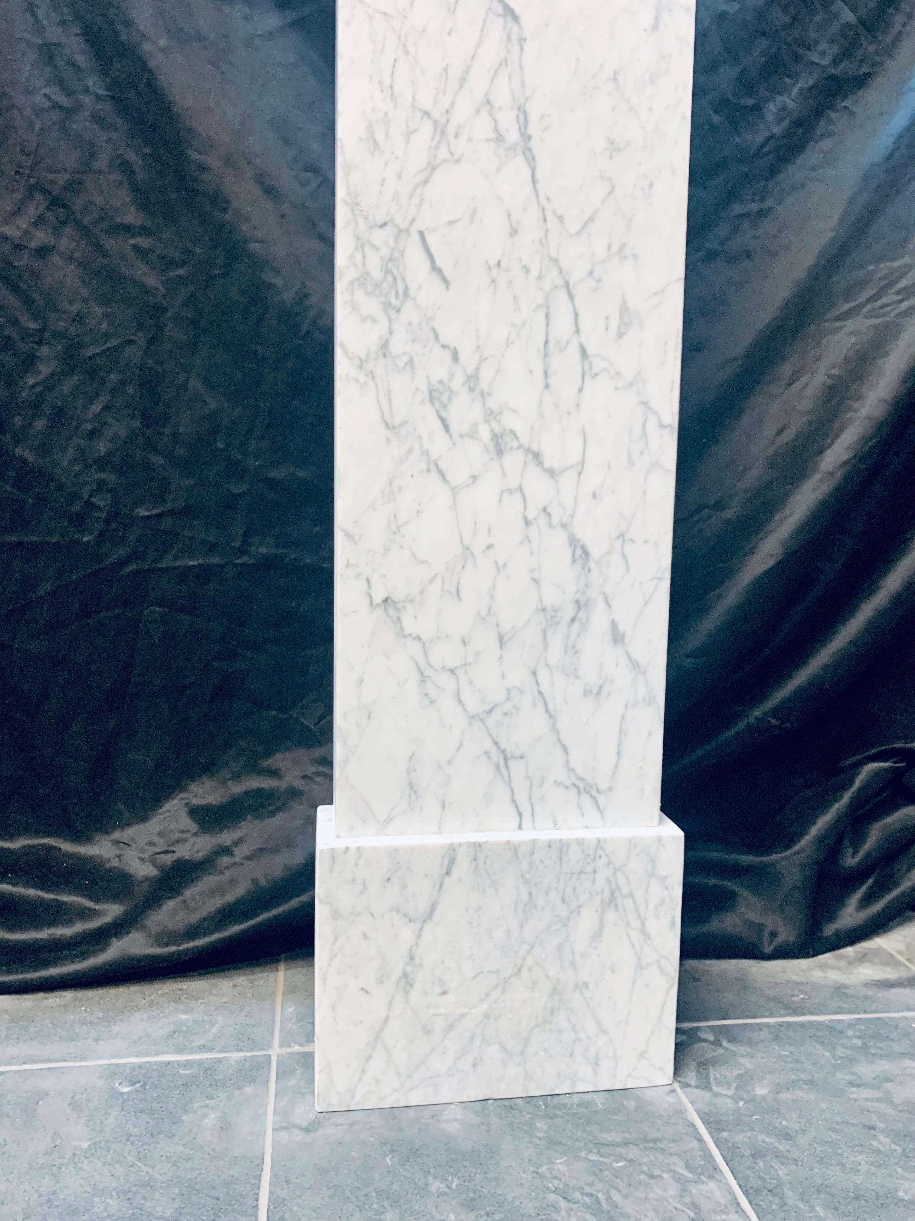 Scottish 19th Century Victorian Carrara Marble Fireplace Surround For Sale 3
