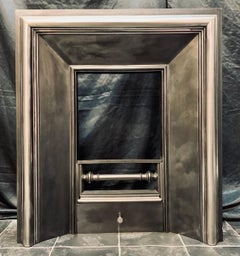 Scottish 19th Century Victorian Cast Iron Splayed Fireplace Insert