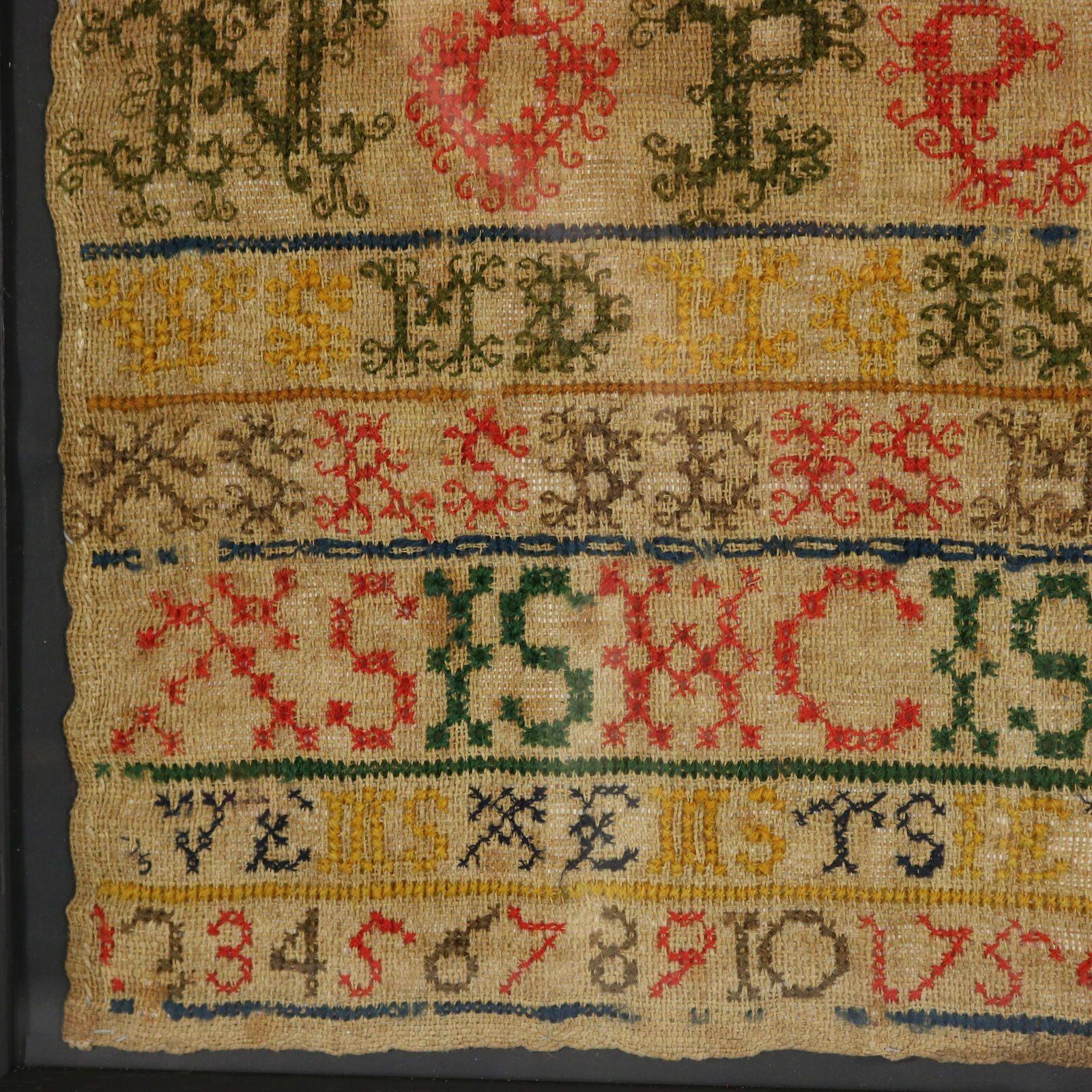 Scottish Antique Band Sampler, 1754 For Sale 7