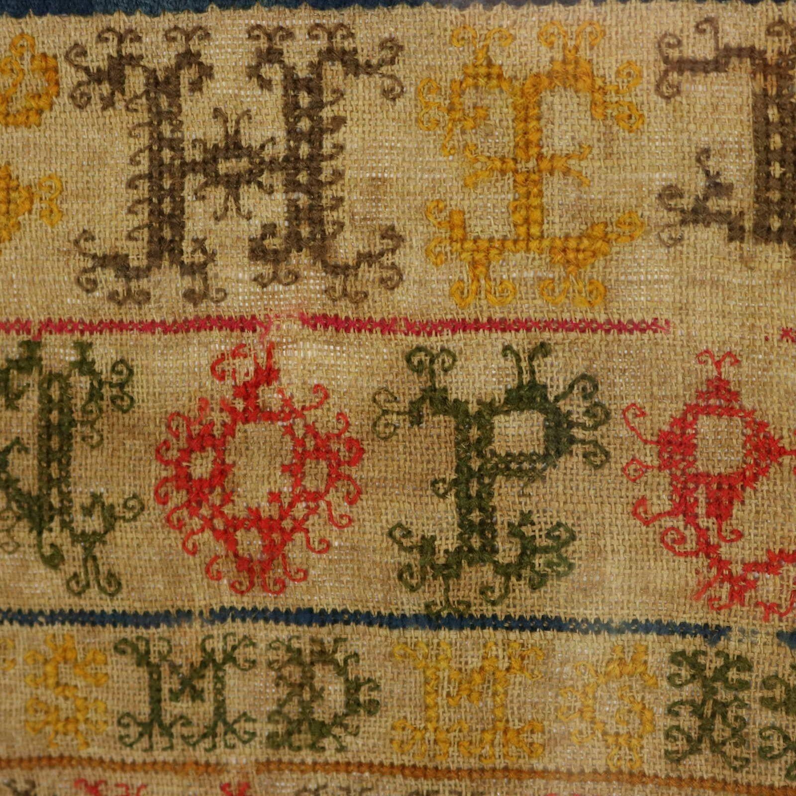 Scottish Antique Band Sampler, 1754 For Sale 11