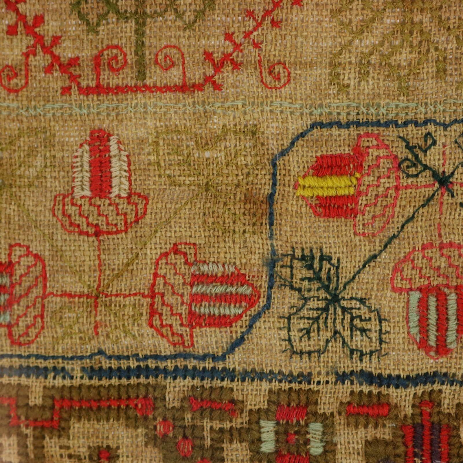 Scottish Antique Band Sampler, 1754 For Sale 12