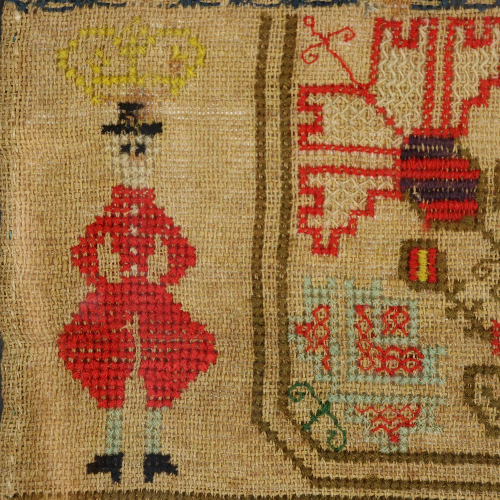 Scottish Antique Band Sampler, 1754 For Sale 4