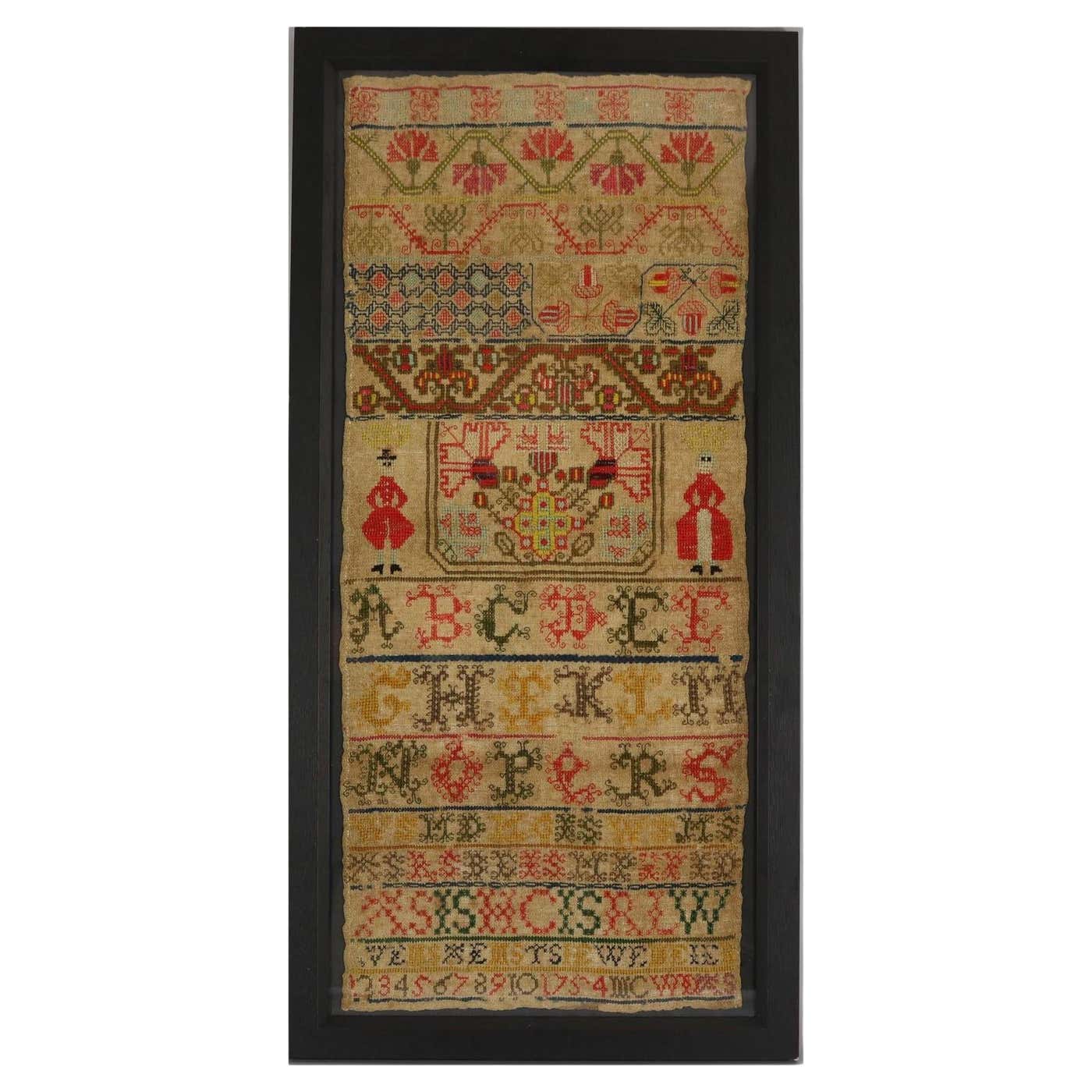 Scottish Antique Band Sampler, 1754 For Sale at 1stDibs