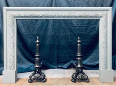 Scottish Antique Edwardian Solid Oak Carved Bolection Fireplace Surround