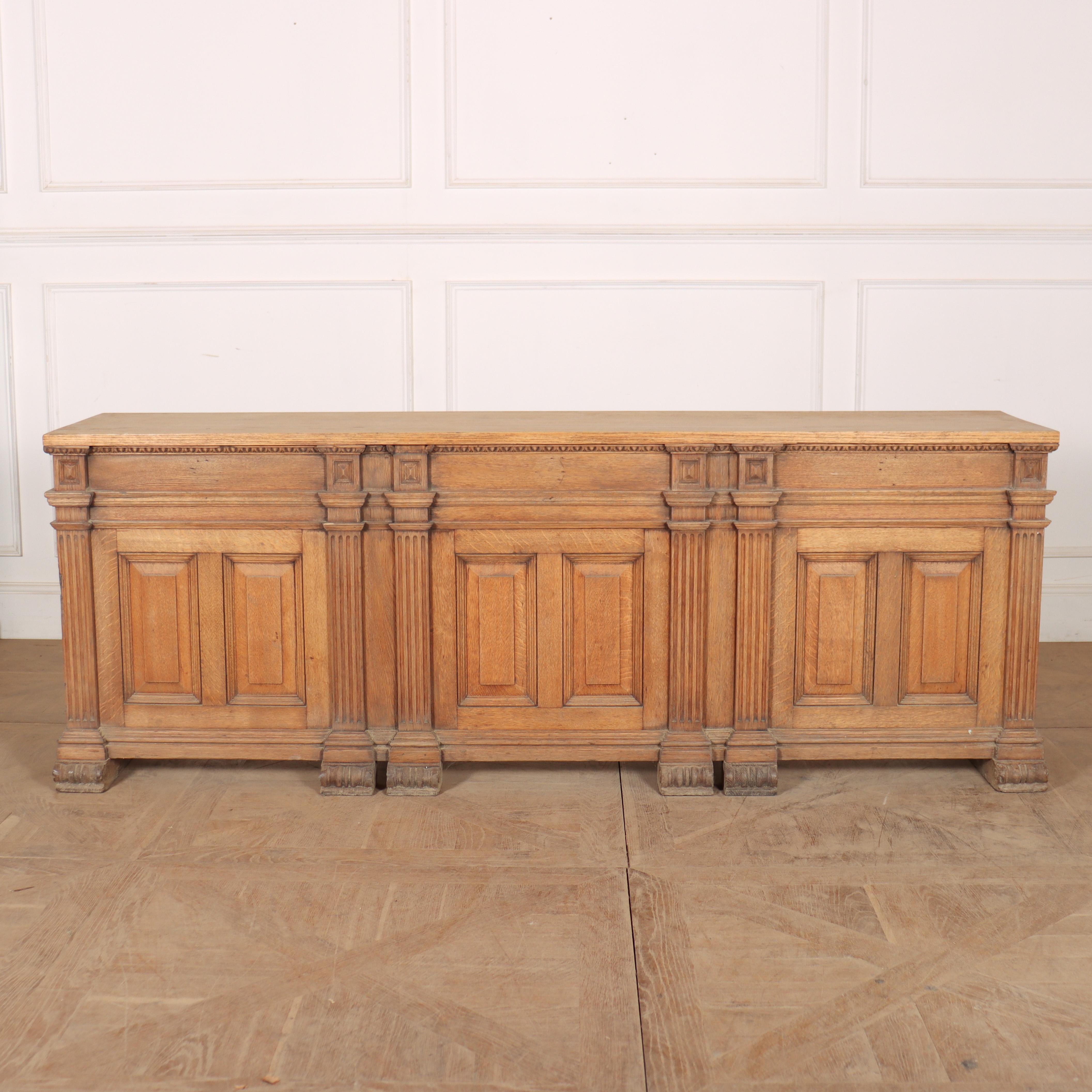 19th Century Scottish Architectural Oak Console For Sale