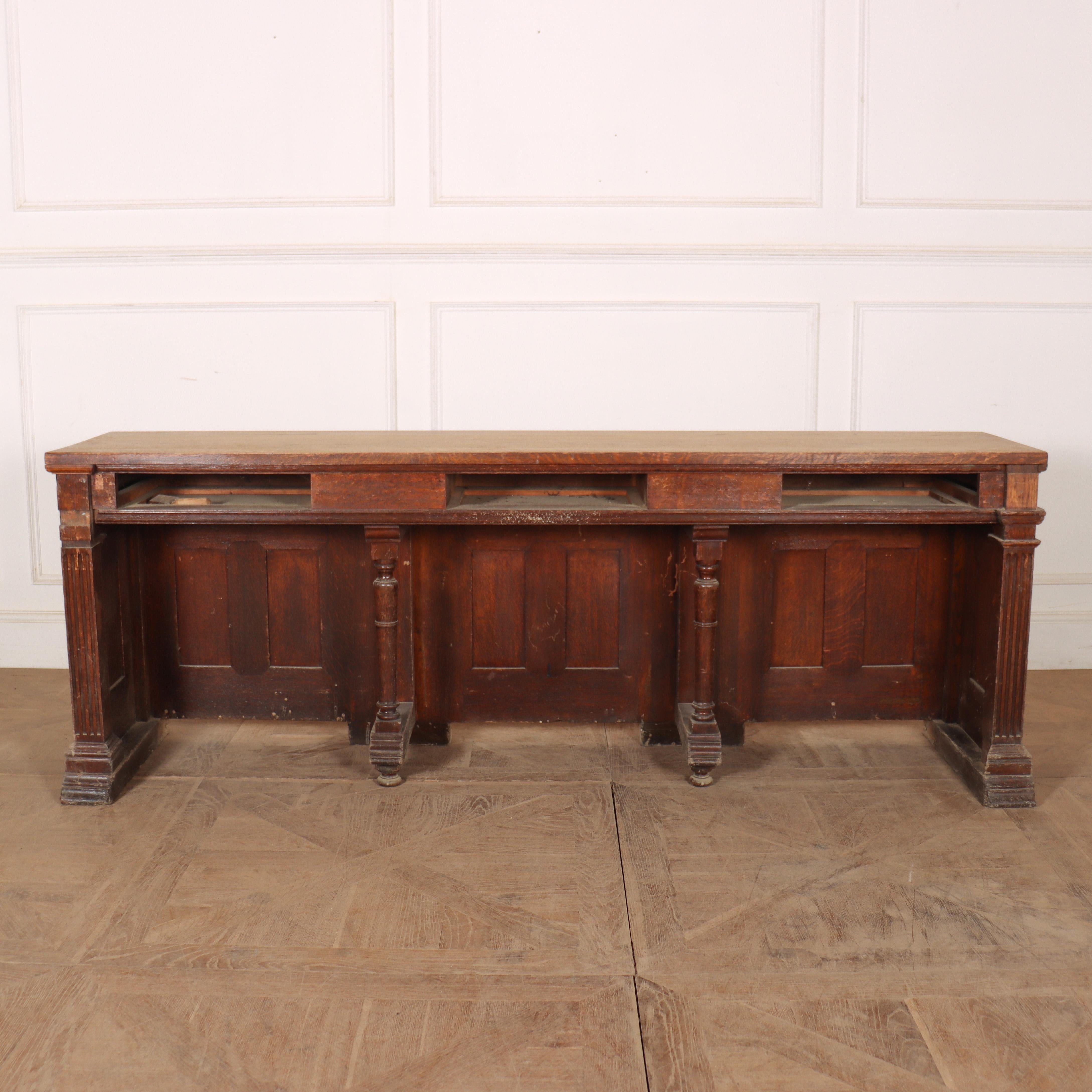 Scottish Architectural Oak Console For Sale 5