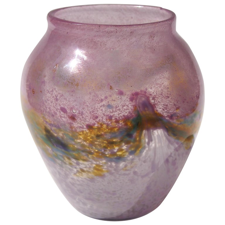 Scottish Art Deco Monart Glass Vase, circa 1935 at 1stDibs