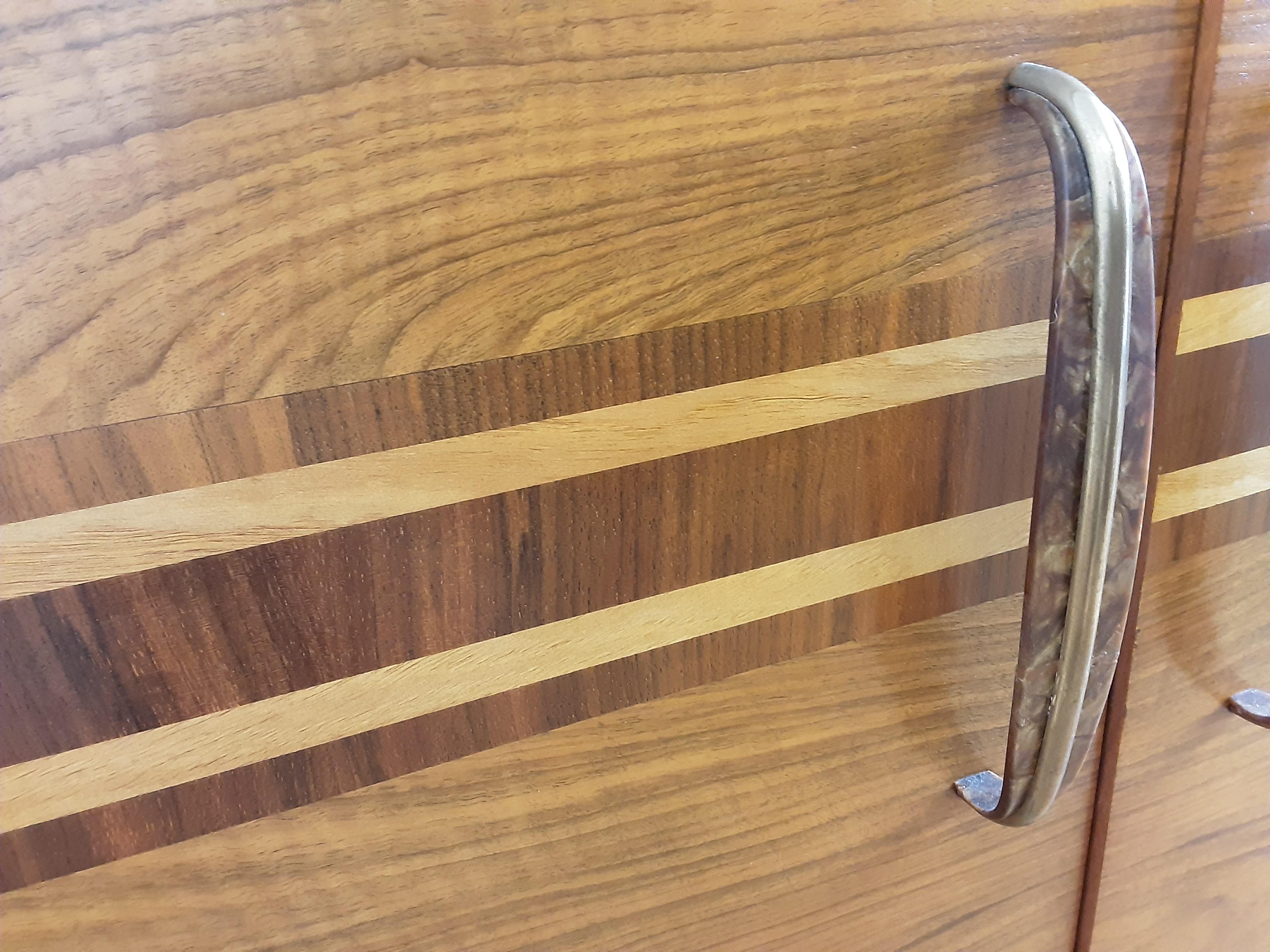 Scottish Art Deco Sideboard in a Golden Brown Walnut with a Modernist Design For Sale 6