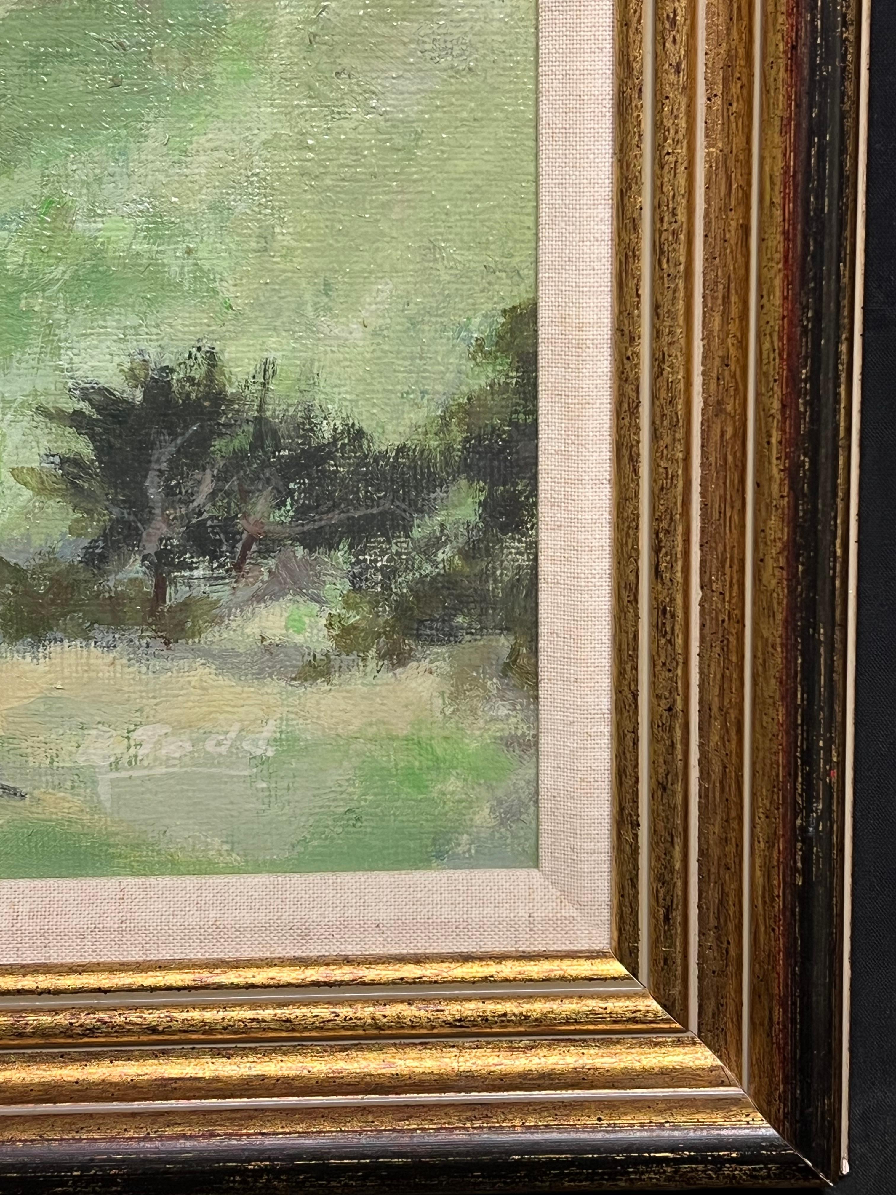 Campo de golf de St. Andrews Escocia Jugadores en el campo Pintura al óleo firmada en venta 5