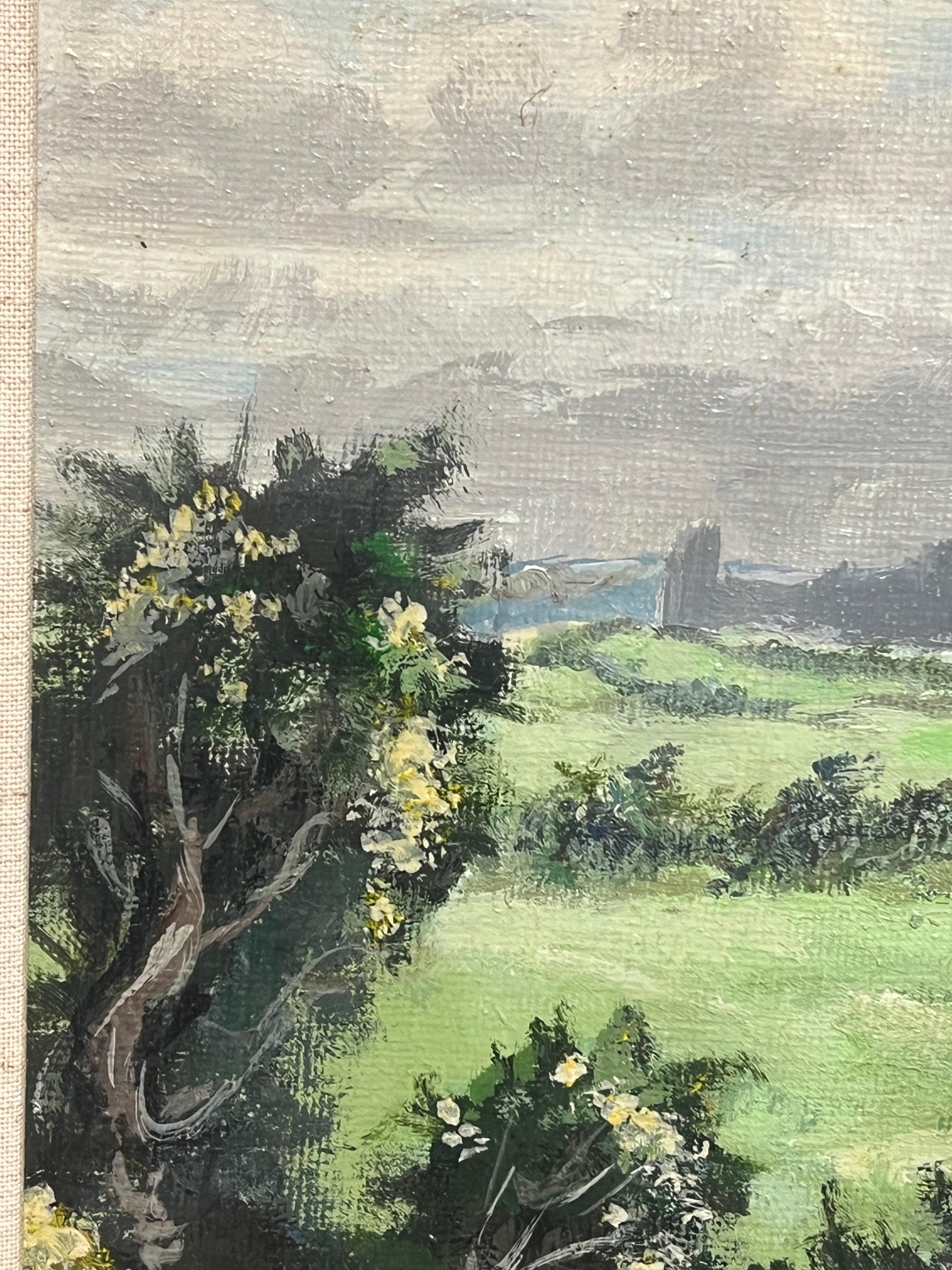 Un día en el campo
Campo de golf de St. Andrews, Escocia
por R. Todd, escocés, finales del siglo XX
óleo sobre tabla firmado, enmarcado
enmarcado: 20 x 24 pulgadas
tablero: 17 x 21 pulgadas
verso de la inscripción
procedencia: colección
